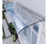 Toldo impermeable para exteriores, protección UV, toldo de policarbonato para casa, balcón, garaje, ventana, terraza, 40 x 400 cm, cubierta de lluvia transparente, resistente a la intemperie