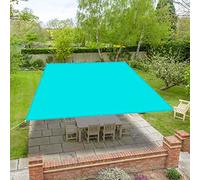 Toldo impermeable rectangular de 1,6 x 3 m, protección UV y resistente a la lluvia, toldo para exteriores, con ojales y lazos, ideal para balcón, camping, color azul cielo