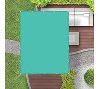 Toldo impermeable rectangular de 2,5 x 9 m, resistente al viento, con ojales y cuerdas, para jardín, patio, balcón, protección solar azul cielo
