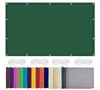 Toldo impermeable rectangular de 2 x 4 m, 98 % de protección UV, para jardín, patio y fiesta, incluye cuerda de 1,5 m, color verde oscuro