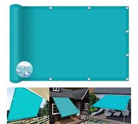 Toldo impermeable rectangular de 2 x 4 m, 98 % de protección UV, toldo para exteriores, patio, césped, jardín, color azul cielo con cuerda gratis