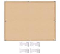 Toldo impermeable rectangular de 4 x 4,5 m, resistente al polvo, resistente al viento, con cuerda de fácil instalación, perfecto para protección de invernaderos y plantas de flores, color amarillo