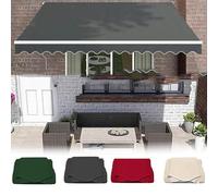 Toldo impermeable resistente al desgarro para toldos al aire libre, color gris, 13 x 5 pies, perfecto para ventanas y puertas, marco no incluido, solución de sombra