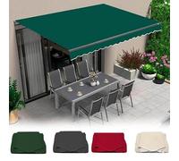 Toldo impermeable resistente al desgarro para toldos al aire libre, tela verde resistente a los rayos UV para ventanas y puertas, marco no incluido