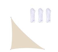 Toldo impermeable triangular derecho de 5 x 5 x 7,1 m, bloqueo UV para patio al aire libre, patio, jardín, tela para máxima protección solar