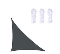 Toldo impermeable triangular derecho de 5 x 5 x 7,1 m con bloqueo UV para patio al aire libre, jardín, patio trasero, tela