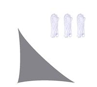 Toldo impermeable triangular derecho de 5 x 5 x 7,1 m, toldo de protección UV para patio, patio trasero y jardín, toldo al aire libre para una máxima cobertura solar
