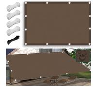 Toldo impermeable UV 95 % de sombra rectangular de 1,2 x 3,6 m, protección de jardín al aire libre, cuerda de nailon duradera y ojales, perfecto para patios y terrazas