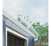 Toldo invisible para exteriores, fácil de montar, para ventana, refugio contra la lluvia, protección UV, cubierta de policarbonato para porche, jardín y puerta delantera (40 x 170 cm)
