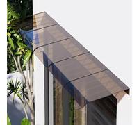 Toldo invisible para puerta, cubierta de policarbonato para porche frontal, toldo para exteriores, elegante protección de entrada, protección UV y lluvia, fachada marrón, diseño moderno, resistente a