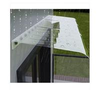 Toldo invisible para puerta delantera, resistente a los rayos UV, resistente a los rayos UV, cubierta transparente de PET para patio, toldo de jardín resistente a la intemperie (80 x 35 cm)