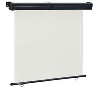Toldo lateral de balcón 165x250 cm crema, estor vertical retráctil de poliéster resistente a los rayos UV, con rodillo de aluminio y función autobloqueante, fijación de pared o techo,