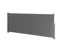 Toldo lateral - exterior - contra viento, sol y visión - marquesina protectora - gris - 100 x 300cm