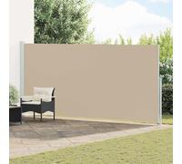 Toldo lateral retráctil 100% poliéster con revestimiento de poliuretano para privacidad en terraza y balcón, incluye kit de montaje para una fácil fijación al suelo, automático