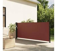 Toldo lateral retráctil marrón 120x500 cm