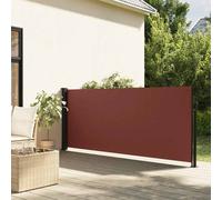 Toldo lateral retráctil marrón 120x600 cm