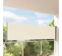Toldo lateral retráctil para patio 100x300 cm crema
