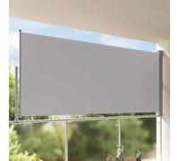 Toldo lateral retráctil para patio 160x300 cm gris