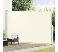 Toldo lateral retráctil para patio crema 220x514 cm