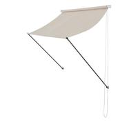 Toldo malaga exterior terraza extensible acero 150 x 120 cm - beige [pro.tec]