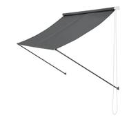 Toldo malaga exterior terraza extensible acero 350 x 120 cm - gris [pro.tec]