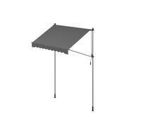 Toldo Manual Regulable en Altura 200 x 120 cm Gris Antracita