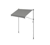 Toldo Manual Regulable en Altura 250 x 120 cm Gris