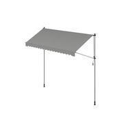 Toldo Manual Regulable en Altura 350 x 120 cm Gris