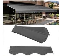 Toldo manual retráctil, cubierta impermeable para protección UV, patio al aire libre, jardín, balcón, patio, fácil de instalar y operar