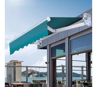 Toldo manual retráctil para patio con manivela, cubierta de sombra para relajación, protección UV, impermeable, fácil instalación, perfecto para patio trasero y terraza