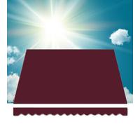 Toldo manual retráctil resistente a los rayos UV para exteriores para jardín y patio, 500 x 400 cm, disponible en azul, blanco, borgoña, ideal para balcones y patios