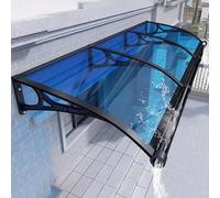 Toldo moderno de aluminio para puerta, resistente a los rayos UV, 60 x 380 cm / 24x150in, tamaño personalizable para protección contra la lluvia y la nieve, protección contra la intemperie para