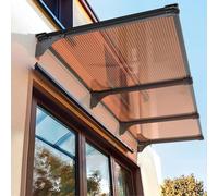 Toldo moderno para puerta delantera, resistente a los rayos UV, soporte de aluminio, tamaño personalizable para una protección óptima contra la lluvia y un mayor atractivo al aire libre