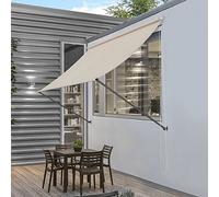 Toldo Montando en la Pared - Beige - 150 x 120 cm - Terraza Balcón Toldo Extensible - Persiana de la Ventana Exterior