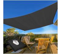 Toldo negro de 2 x 4 mV, resistente a los rayos UV, a la lluvia, transpirable, para patio y fiestas en el jardín, refugio al aire libre