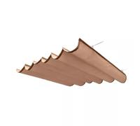 Toldo Ondulado retráctil Impermeable para pérgola - Kit de toldo Exterior para Patio, terraza, Porche y jardín - Diseño con Cable Deslizante Resistente a la Lluvia (Caqui, 1,5 x 5 m)