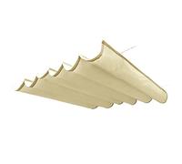 Toldo Ondulado, toldo retráctil Impermeable para pérgola, Color Blanco Roto, para Patio, terraza, Porche y jardín, con Estructura de Alambre Deslizante Resistente a la Lluvia (0,9 x 3 m).