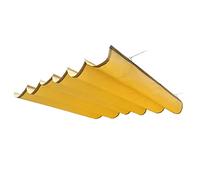 Toldo Ondulado, toldo retráctil Impermeable para pérgola, Kit de toldo para Patio Exterior, Vela de Sombra Impermeable para terraza, Porche y jardín - Amarillo, 1,2 x 5 m