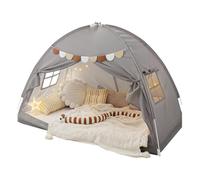 Toldo Opaco for Tienda de campaña con Cama Doble for literas, Tienda for Dormir con privacidad for niños pequeños y casa de Juegos en el Piso Interior, fácil de Plegar(Gris)
