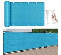 Toldo para balcón con protección UV, 550 x 190 cm, resistente al desgarro, resistente al viento, para exteriores, patio, jardín, refugio solar, diseño de cielo azul, perfecto para balcones y patios