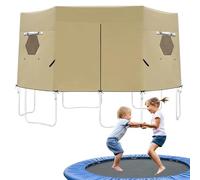 Toldo para cama elástica: cubierta impermeable resistente a los rayos UV, toldo plegable a prueba de desgarros para patio trasero, césped, refugio de juego al aire libre y protección del patio