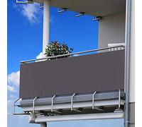 Toldo para cenador resistente a la intemperie, 100 x 400 cm, 100% protección de privacidad, 200 g/m², para valla de jardín, incluye cuerda y bridas para cables, color antracita