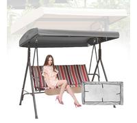 Toldo para Columpio de Hollywood,Cubierta Impermeable para Columpio,Resistente a los Rayos UV,Toldo de Repuesto para Columpio de Jardín Aire Libre,Gris,190T:84×48×7/9"