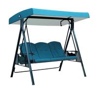 Toldo para Columpio de Hollywood,Toldo de Repuesto para Columpio de 3 Plazas,Capota para Columpio de Patio Impermeable Protección UV para Swing Yard Seat,Sky Blue