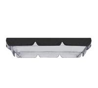 Toldo Para Columpio De Jardín 142x120 195x125 150x50 Impermeable Y Protección UV, Reemplazo De Techo Para Columpio Doble, Cubierta Para Porche Exterior, Fácil Instalación(Black,190x132x15cm)