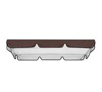 Toldo Para Columpio De Jardín 142x120 195x125 150x50 Impermeable Y Protección UV, Reemplazo De Techo Para Columpio Doble, Cubierta Para Porche Exterior, Fácil Instalación(Brown,195x125x15cm)