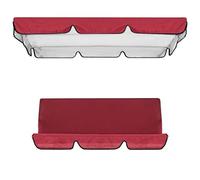 Toldo Para Columpio De Jardín 142x120 195x125 150x50 Impermeable Y Protección UV, Reemplazo De Techo Para Columpio Doble, Cubierta Para Porche Exterior, Fácil Instalación(Red,190x132cm+150x50cm)