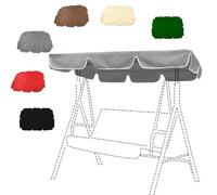 Toldo Para Columpio De Jardín Impermeable 142x120cm 190x132cm Cubierta Superior De Repuesto Para Toldo De Tela Oxford Para Columpios(Gray,77x49in-195x125cm)