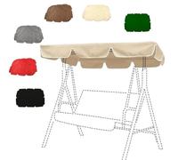 Toldo Para Columpio De Jardín Impermeable 142x120cm 190x132cm Cubierta Superior De Repuesto Para Toldo De Tela Oxford Para Columpios(Beige,74.8x52in-190x132cm)