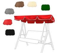 Toldo Para Columpio De Jardín Impermeable 142x120cm 190x132cm Cubierta Superior De Repuesto Para Toldo De Tela Oxford Para Columpios(Red,74.8x52in-190x132cm)